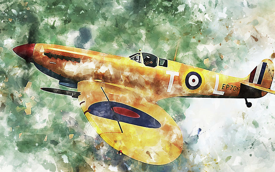 Supermarine Spitfire - 55 Painting by AM FineArtPrints
