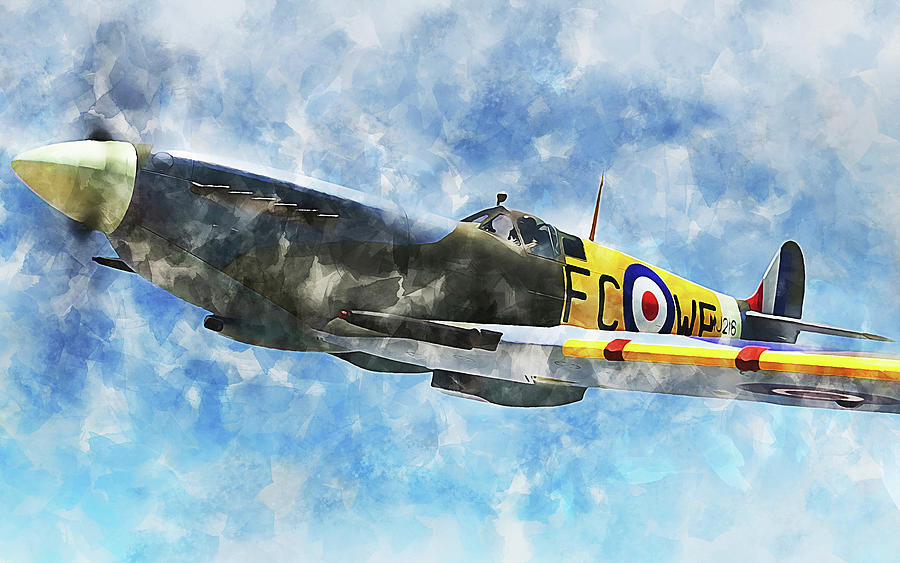 Supermarine Spitfire - 57 Painting by AM FineArtPrints