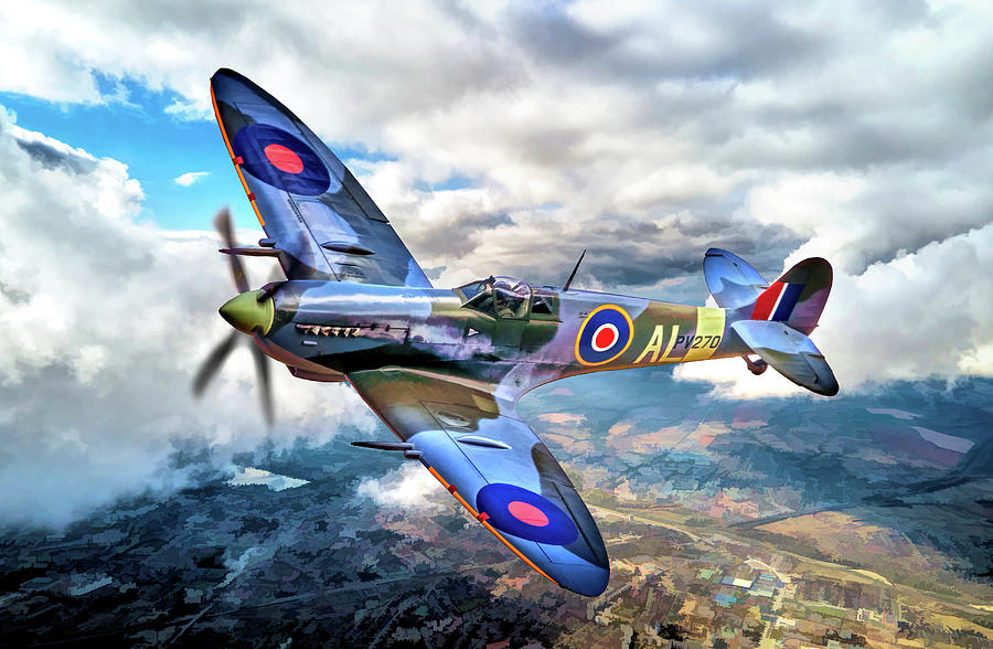 Supermarine Spitfire Fighter Painting By Christopher Arndt | Pixels