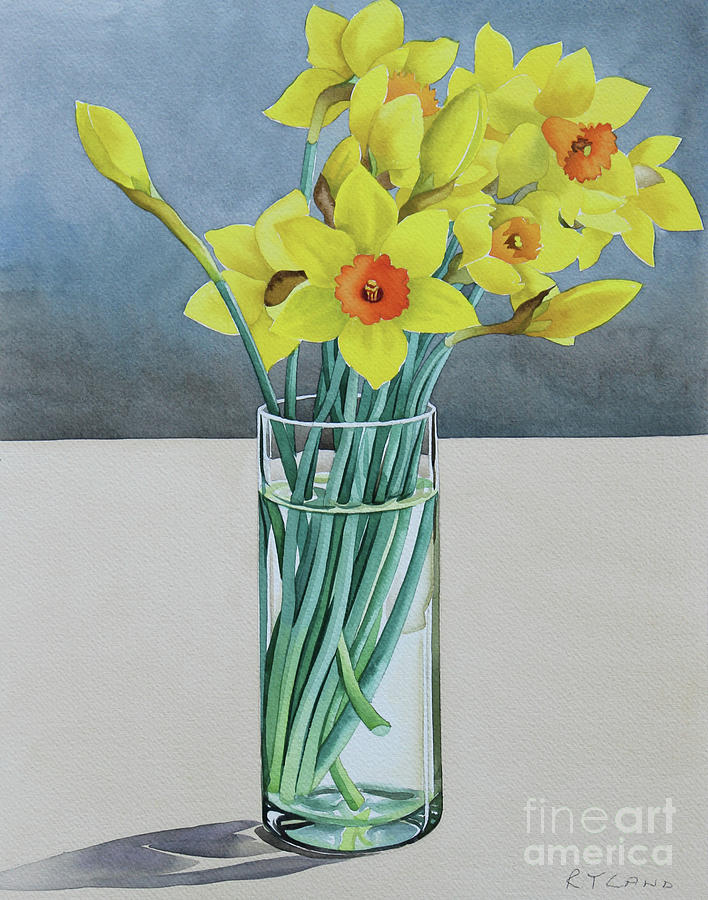 Supermarket Daffodils Painting by Christopher Ryland