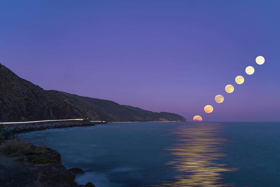 Supermoon Stack Over Pt. Dume Photograph by Lindsay Thomson