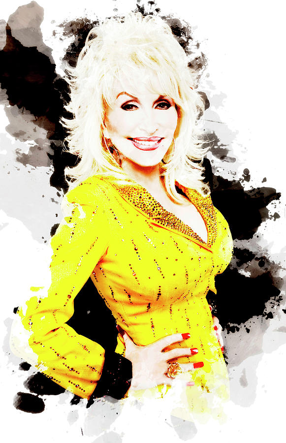 Superstar Dolly Parton  Mixed Media by Brian Reaves