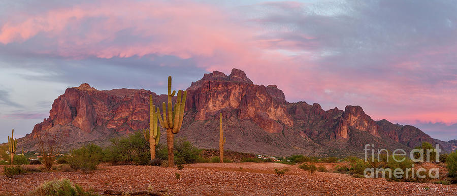 Superstition Mountain October Sunset, AZ Photograph by Joanne West
