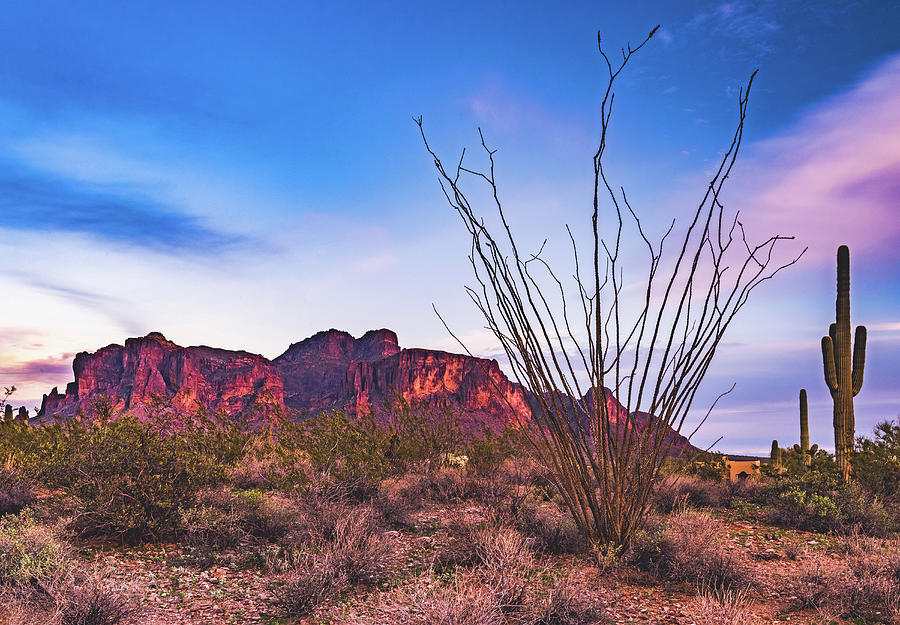 Superstitions Sunset, Arizona Photograph by Abbie Matthews