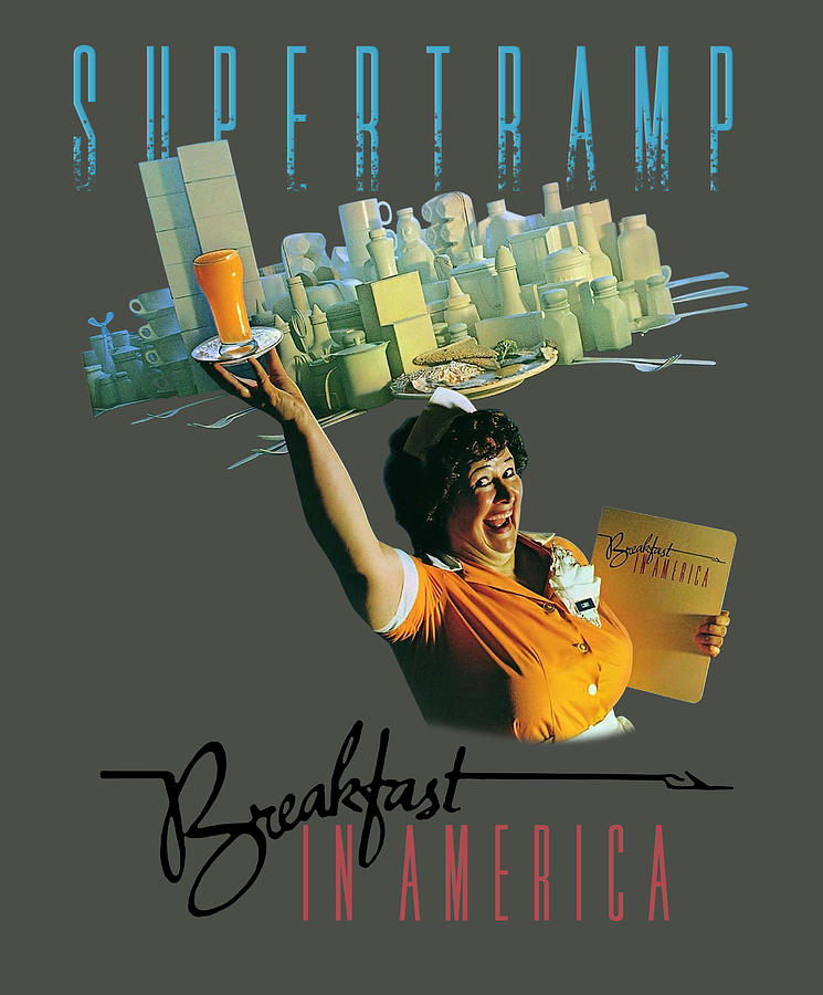 Supertramp Digital Art - Supertramp Breakfast In America 1979 New by Alice Baker