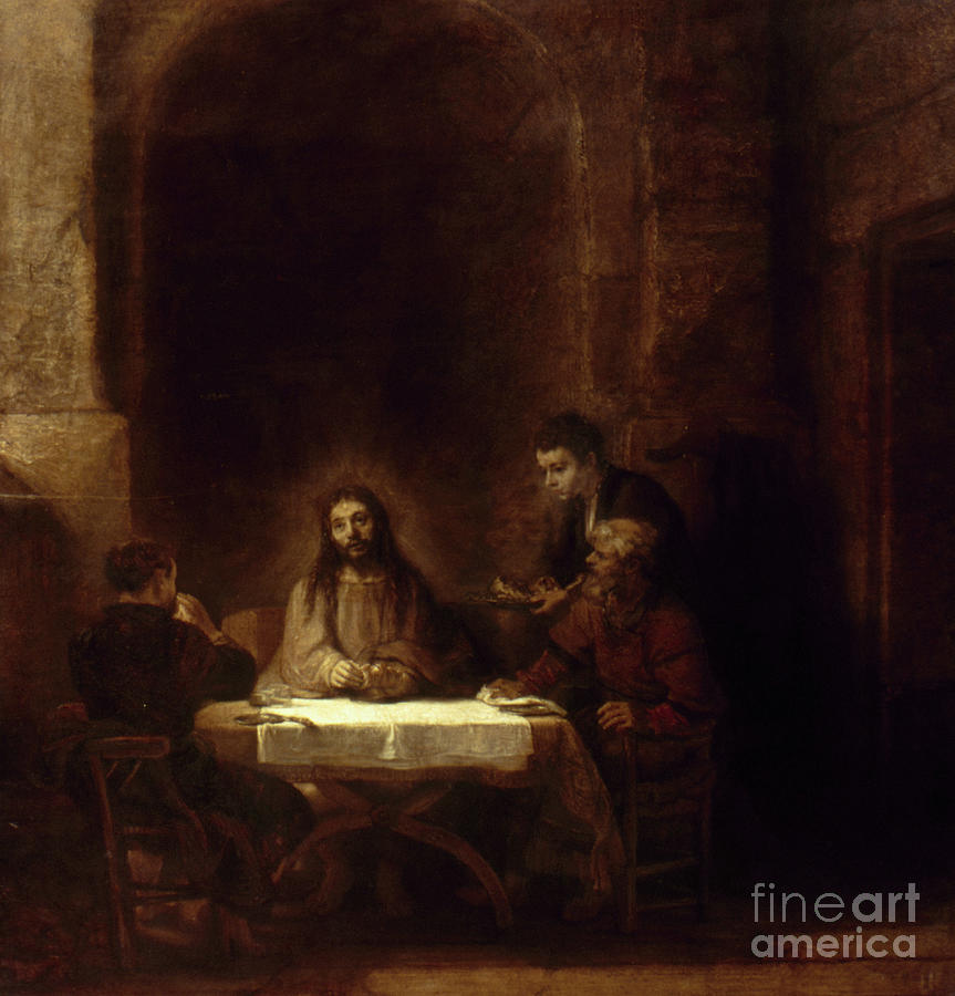 Supper At Emmaus, 1648 Painting by Rembrandt - Fine Art America