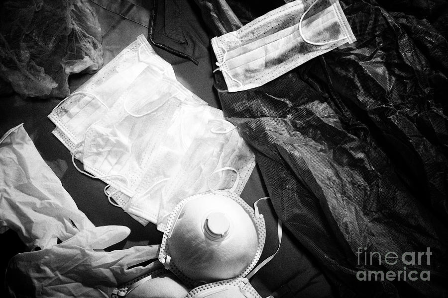Glove Photograph - Supply Of Face Masks And Medical Disposable Equipment by Joe Fox