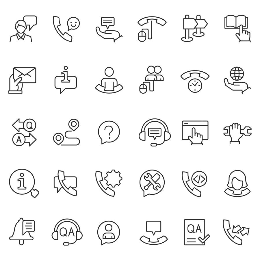 Support icon set Drawing by FingerMedium