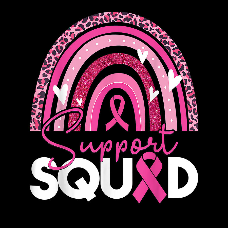 Support Squad Breast Cancer Awareness Survivor Pink Rainbow Digital Art By Th Fine Art America