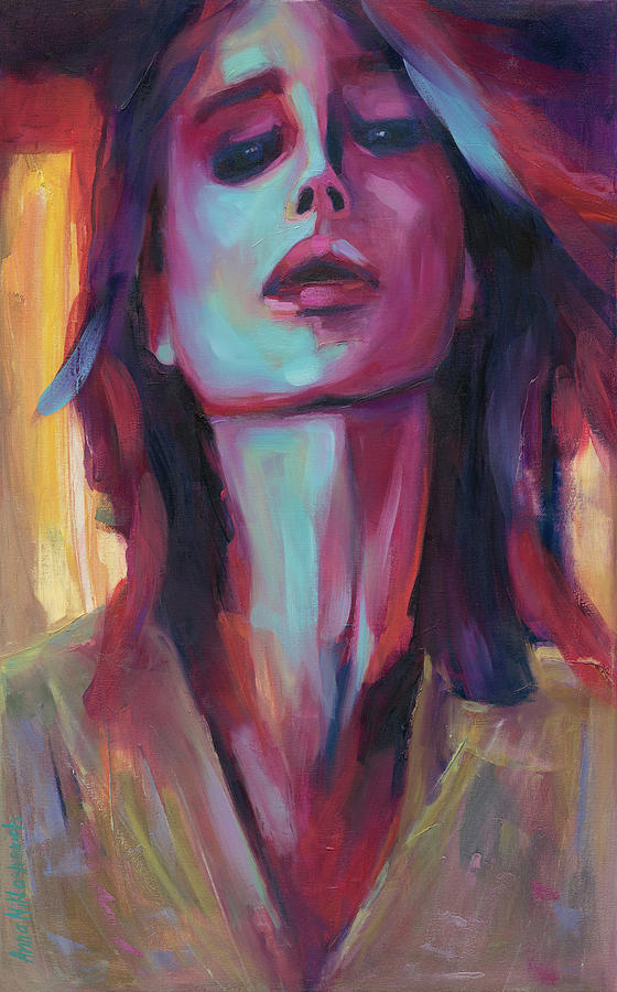 Supreme Contemporary Woman Portrait Colorful Original Expressionist