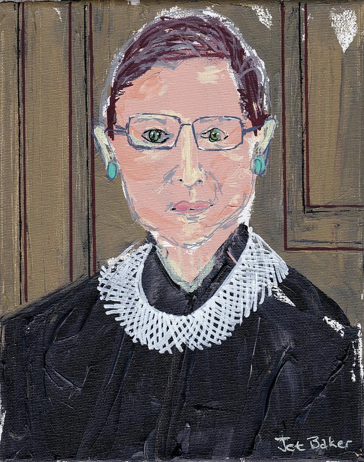Supreme Court Painting - Supreme Court Justice Ruth Bader Ginsburg by Jet Baker