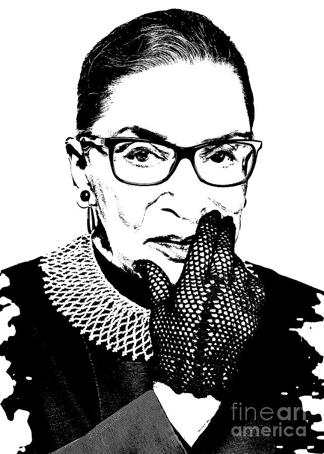 Supreme Court justice Ruth Bader Ginsburg Digital Art by Olga Hamilton