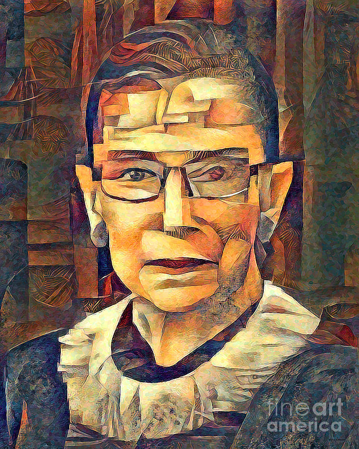 Supreme Court Justice Ruth Ginsburg Notorious RBG Contemporary Art 20210720 Photograph by Wingsdomain Art and Photography