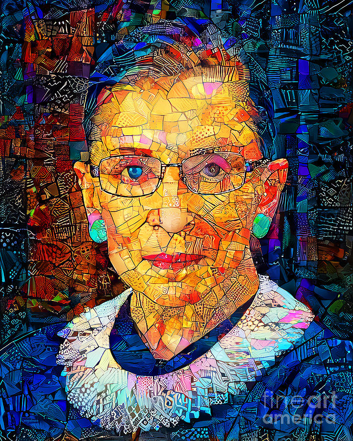 Supreme Court Justice Ruth Ginsburg Notorious RBG in Contemporary Modern Art 20211120 Photograph by Wingsdomain Art and Photography