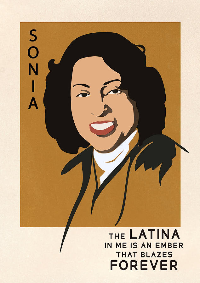 Supreme court Sonia Sotomayor quote print Latina Painting by Stevens ...