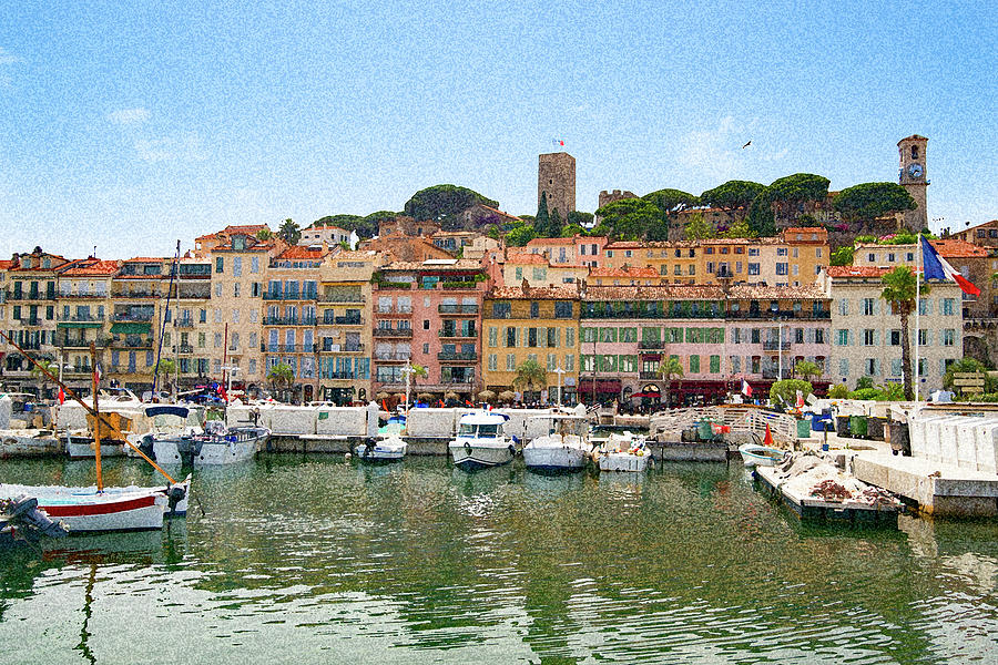 Suquet old town hill and port in Cannes Photograph by Jean-Luc Farges