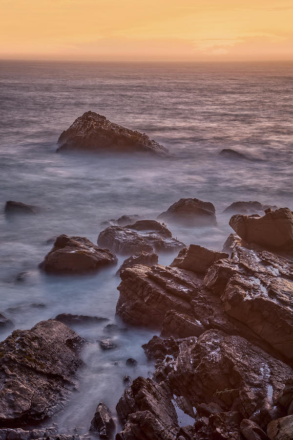 Surf and Rocks at Dusk Photograph by Jurgen Lorenzen