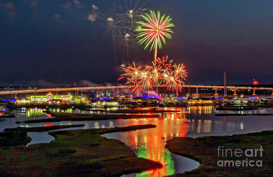 Surf City Fireworks 2021 Photograph by DJA Images