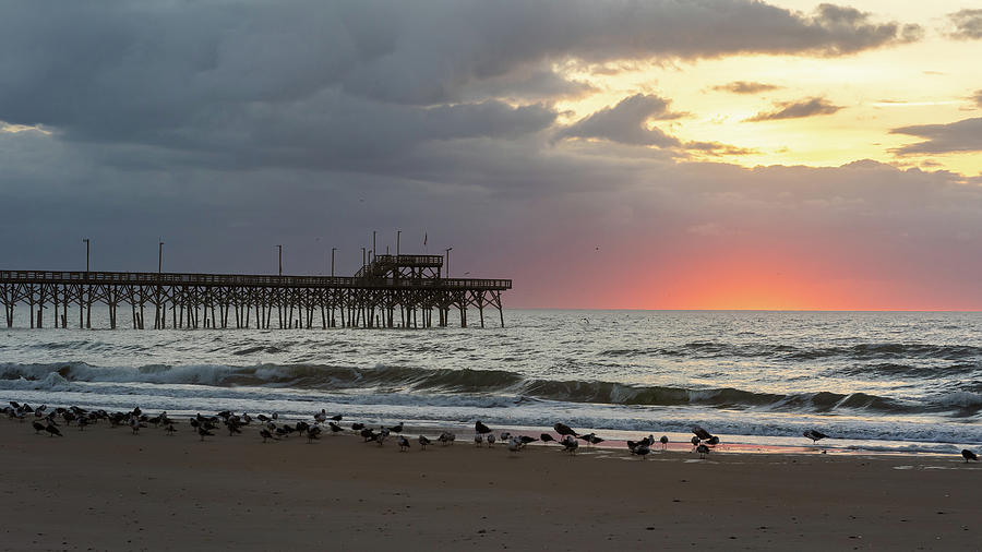 Surf City Pier at Sunrise Photograph by Joni Eskridge