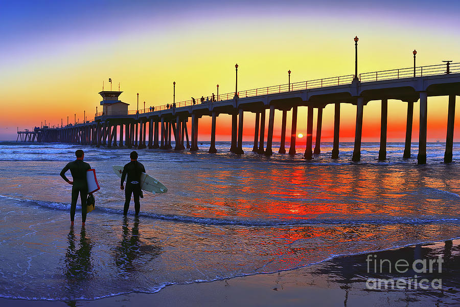 SURF CITY U S A, Huntington Beach, California Photograph by Don Schimmel