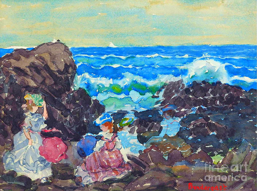 Surf, Cohasset Painting by Maurice Prendergast