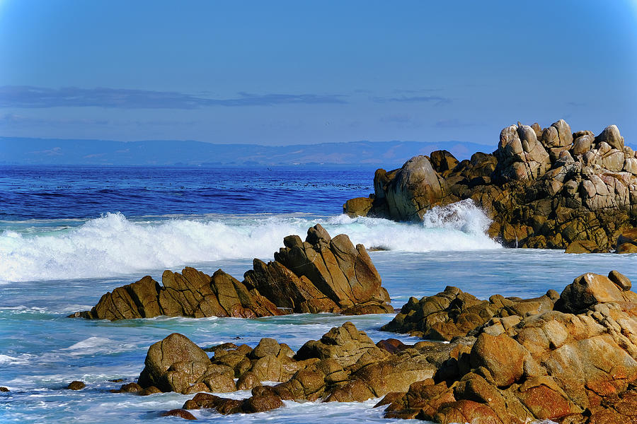 Surf Crashing in Pacific Grove Photograph by Darryl Brooks