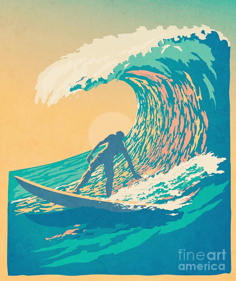 Surf Curl Digital Art by Melissa Schultz-Faulkner - Fine Art America