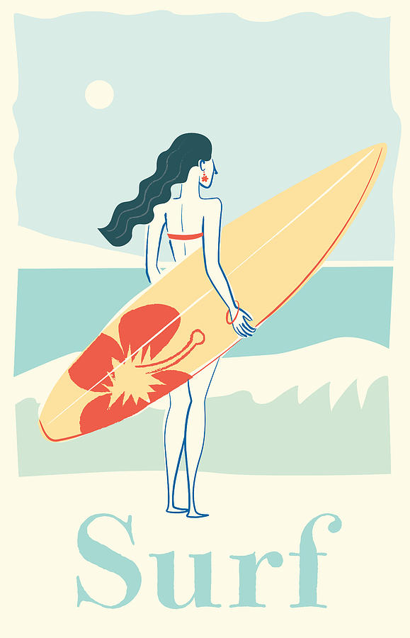 Surf Girl Drawing by SaulHerrera