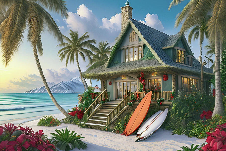 Sunset Photograph - Surf House by Pete Federico Sunset Photograph - Surf House by Pete Federico