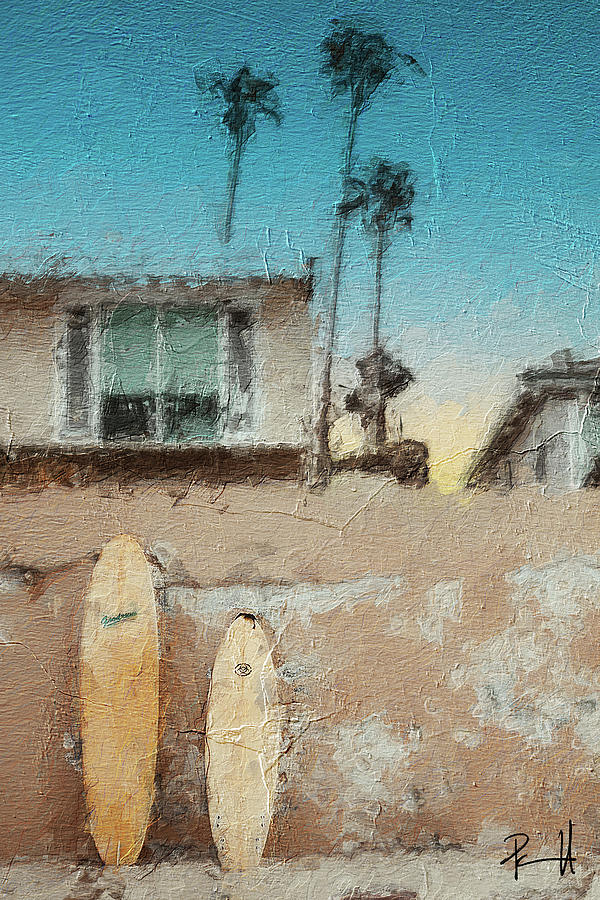 Cool Digital Art - Surf House by Sean Parnell