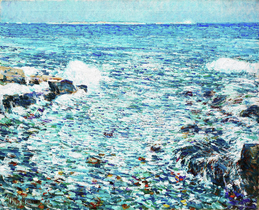 Surf Painting - Surf, Isles Of Shoals - Digital Remastered Edition by Frederick Childe Hassam Surf Painting - Surf, Isles Of Shoals - Digital Remastered Edition by Frederick Childe Hassam