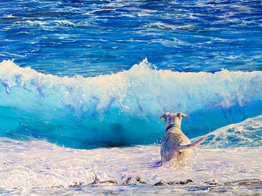 Surf Report Painting by R J Marchand