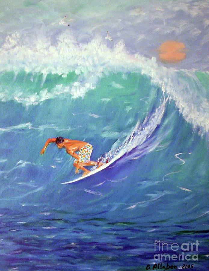 Surf Rider Painting by Stanton Allaben