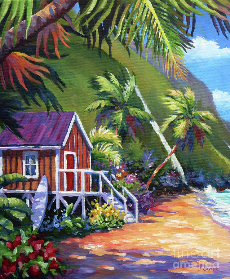 Surf Shack And Shadows Painting