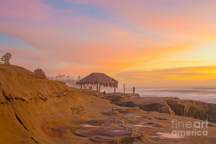 Surf Shack Sunset Digital Art