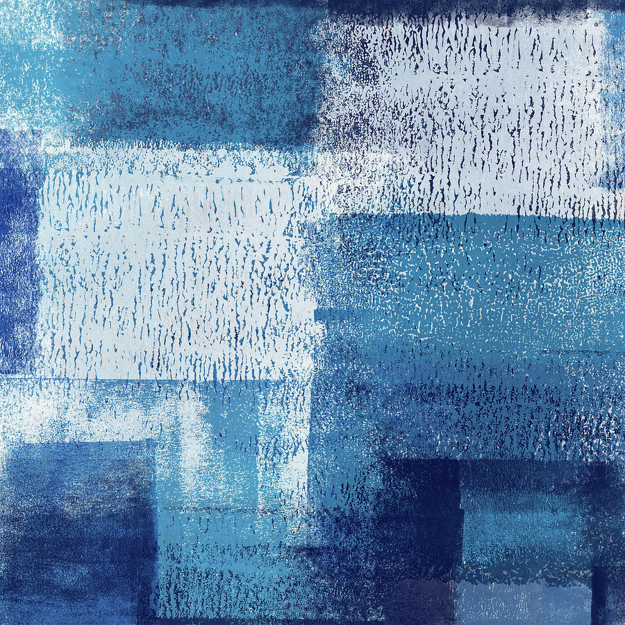 Surfaces 13 - Blue on Blue Painting by Menega Sabidussi