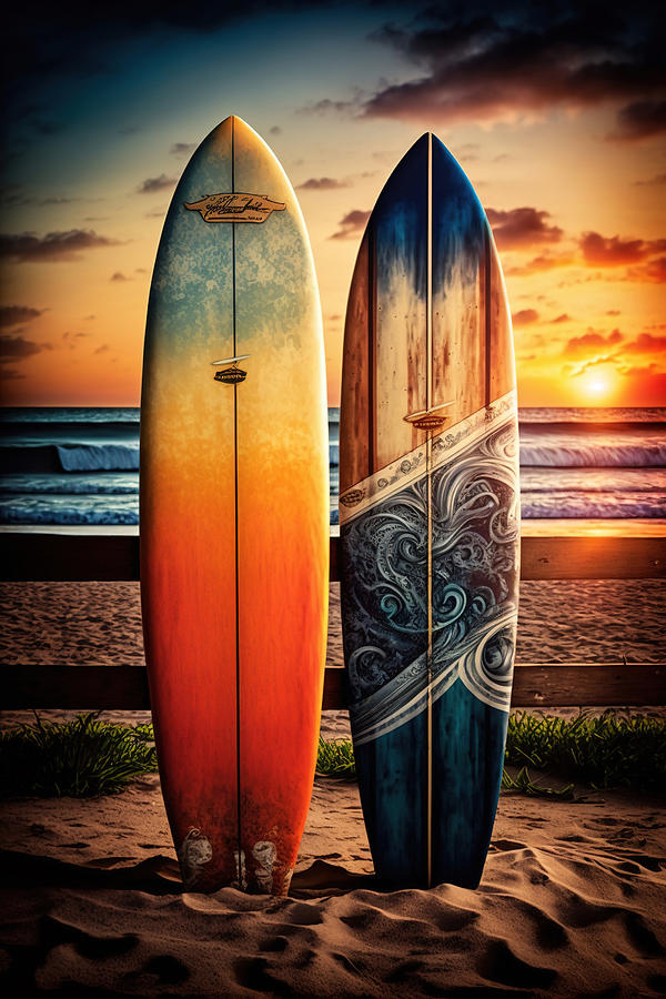 Surfboard Zombies Digital Art by Athena Mckinzie