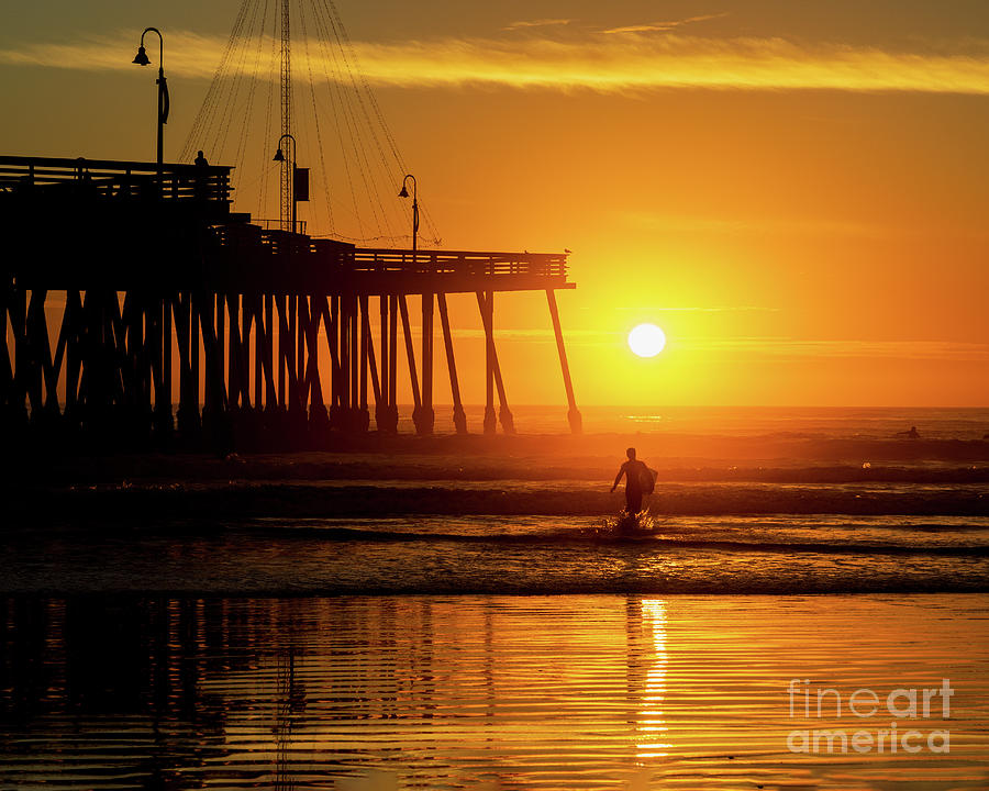 Surfer at Sunset Photograph by Mimi Ditchie