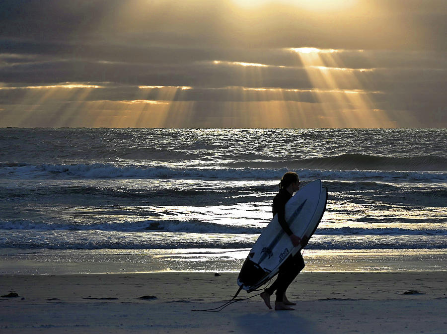 Surfer at Sunset Photograph by Rein Nomm