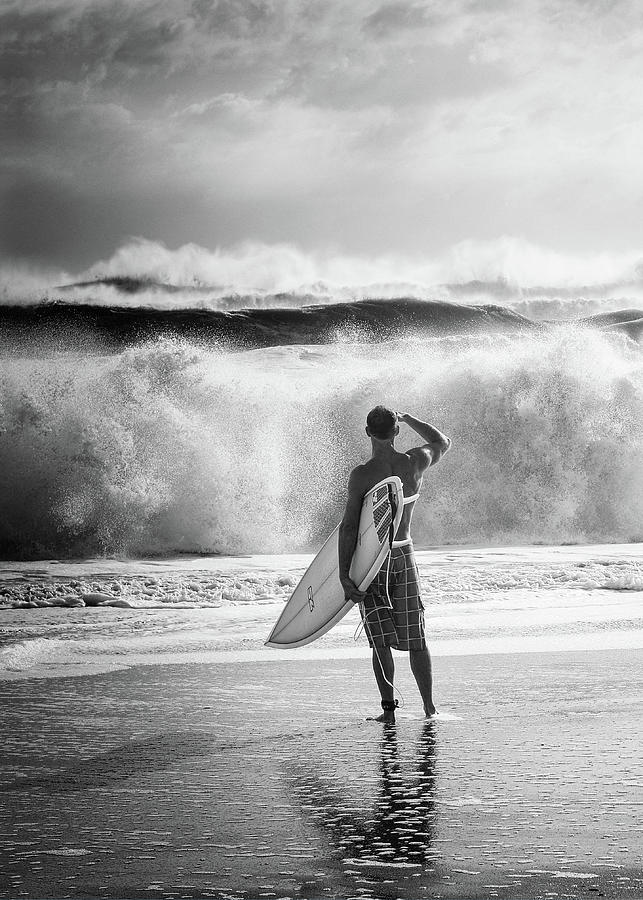 Surfer Black and White Photograph by Laura Fasulo