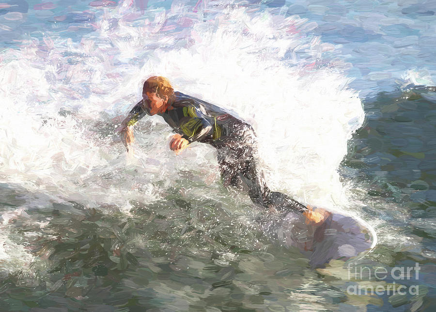 Surf Digital Art - Surfer Dude by Chris Mautz Surf Digital Art - Surfer Dude by Chris Mautz