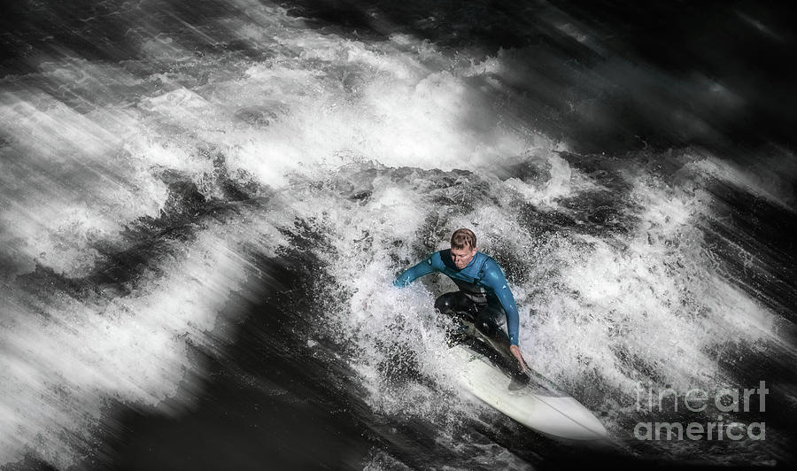 Surfer - Eisbach River Wave, Munich Photograph by Philip Preston