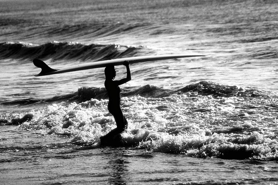 Surfer Girl - B and W Photograph by Allen Beatty