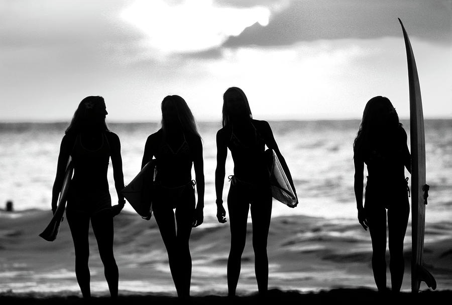 Surfer Girls Photograph by Sean Davey