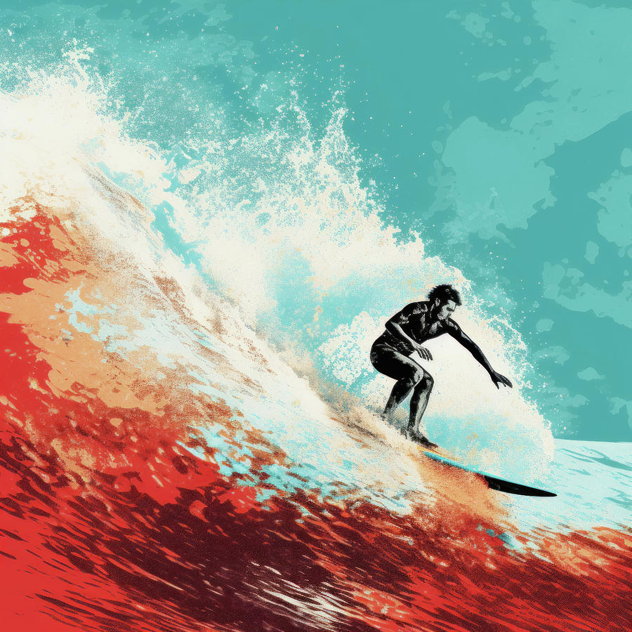 Surfer Digital Art by Imagine ART