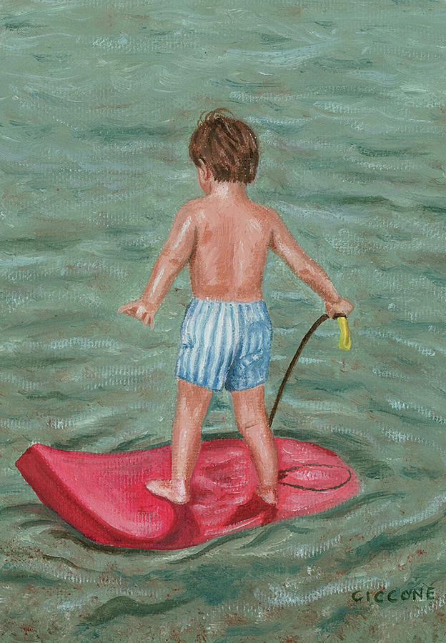 Surfer in Training  Painting by Jill Ciccone Pike