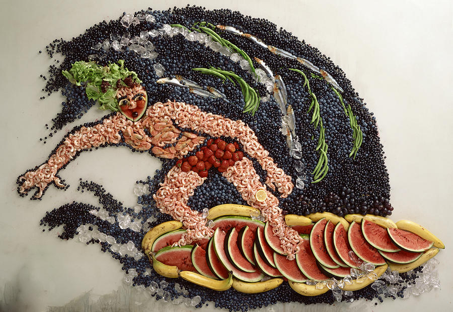 Surfer made of food Photograph by Eisenhut and Mayer Wien