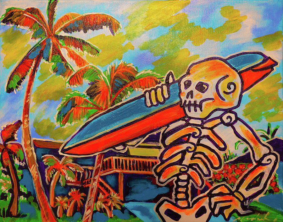 Surfer Painting by Mardi Claw