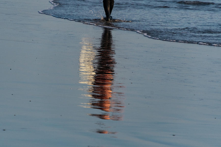 Surfer Reflections Photograph by Mary Hone