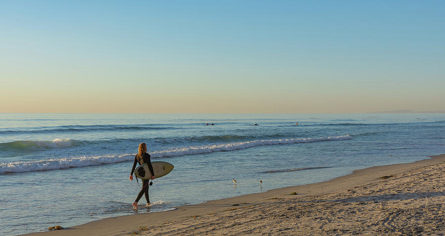 Surfer Stroll Photograph by Liz Albro
